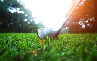 Golf Ball Close Up in Golf