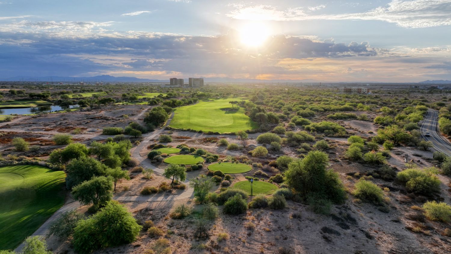 Hole 3 Aerial Sunrise Large (1)
